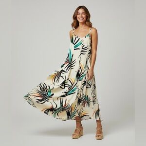 Torrid Maxi Dress Plus Size Tropical Print Sleeveless Casual Dress Size 0‎